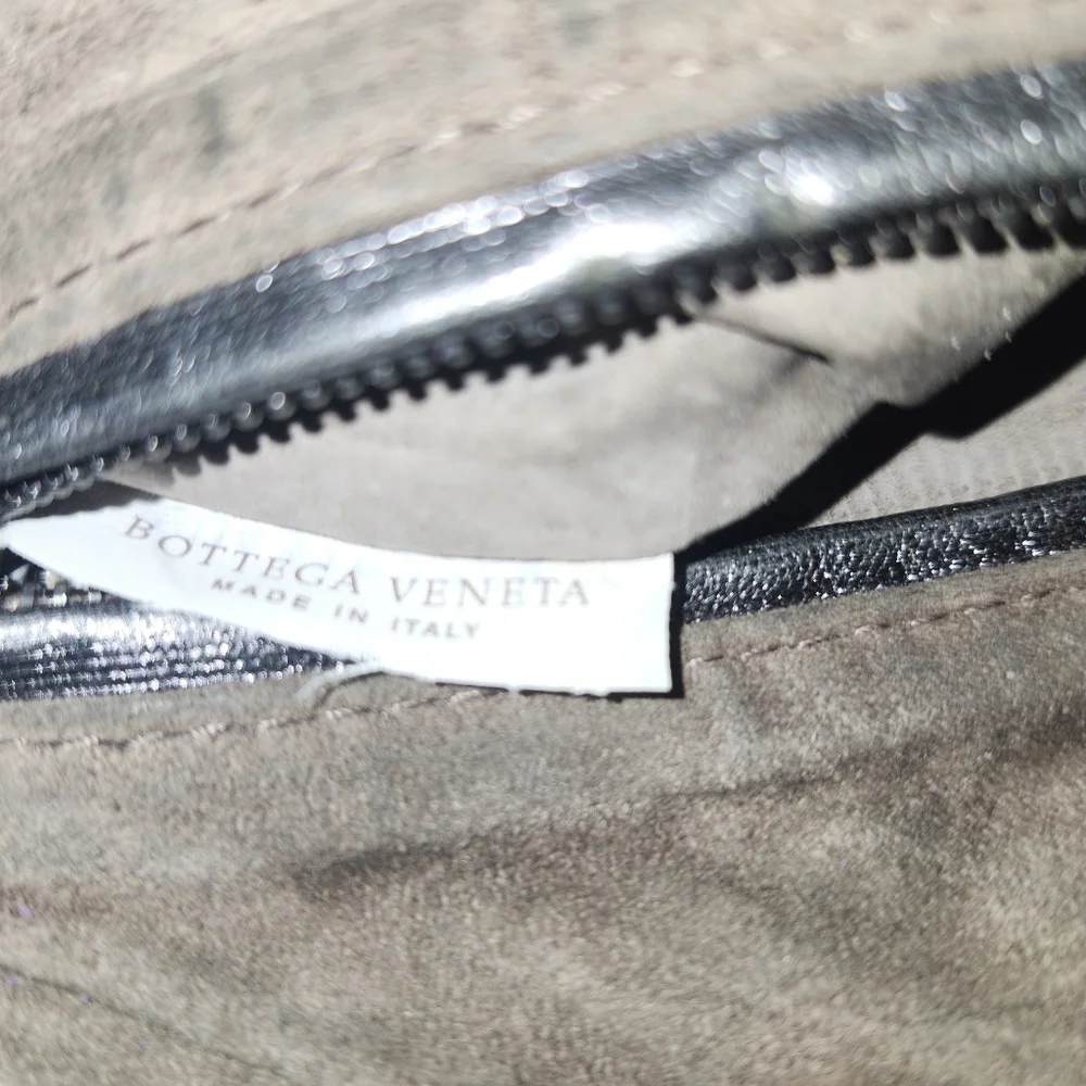 Bottega Veneta Nodini Gunmetal Silver Crossbody W/COA - Picture 6 of 16